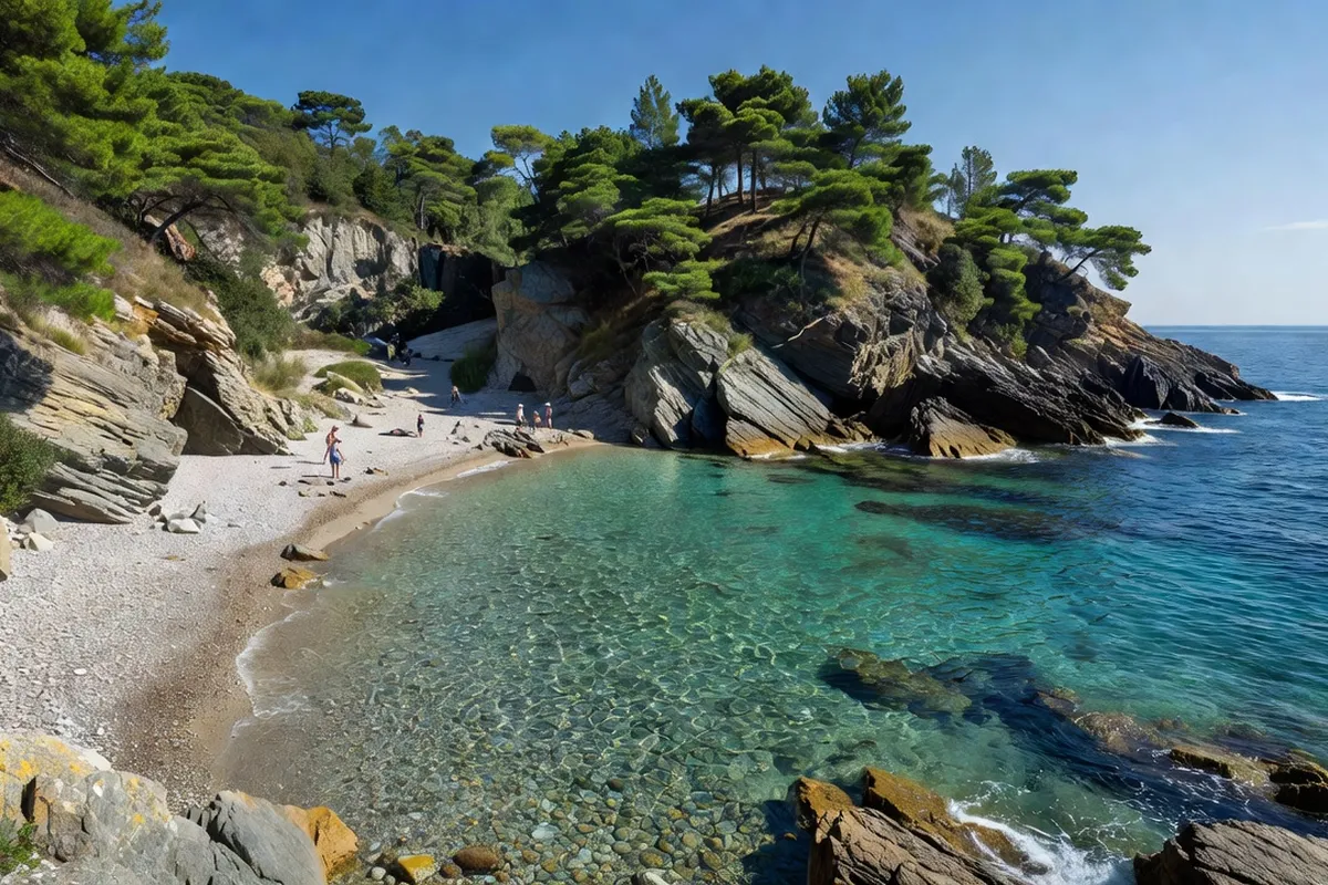 Crique préservée au sud de Sozopol sur la côte bulgare