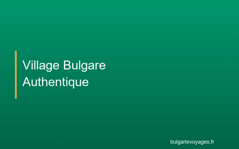 Village bulgare authentique hors des sentiers battus dans les montagnes