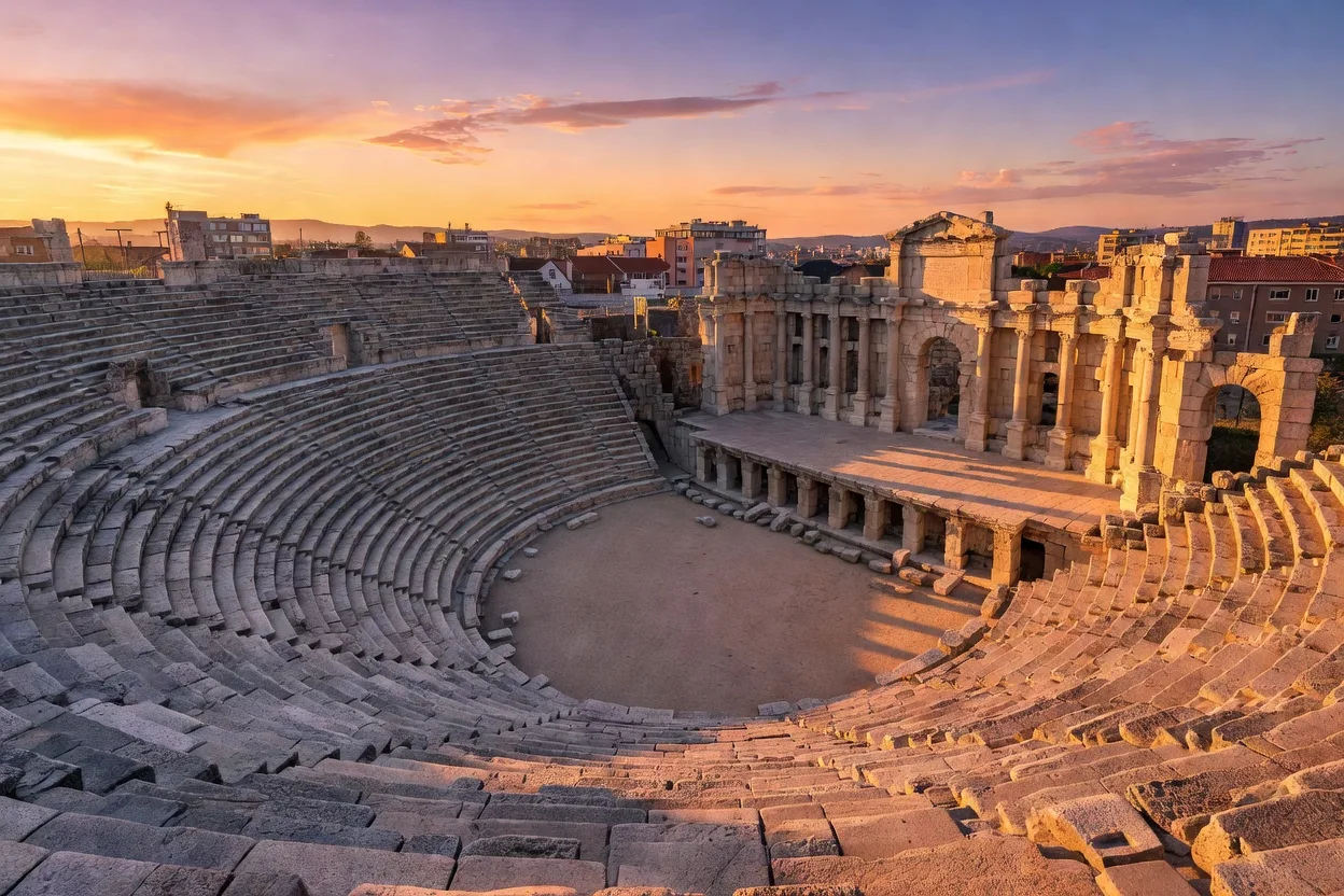 Amphithéâtre romain de Plovdiv datant du IIe siècle